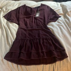 All Saints burgundy Marley dress